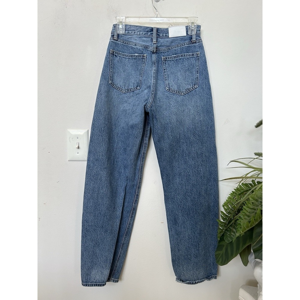 Pistola Wes High Rise Barrel Tapered Jeans Size 25 Light Wash Style P00016820RL - Picture 4 of 7